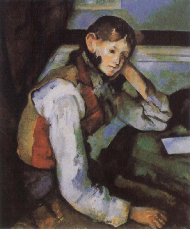 Paul Cezanne Boy in a Red Waistcoat Sweden oil painting art
